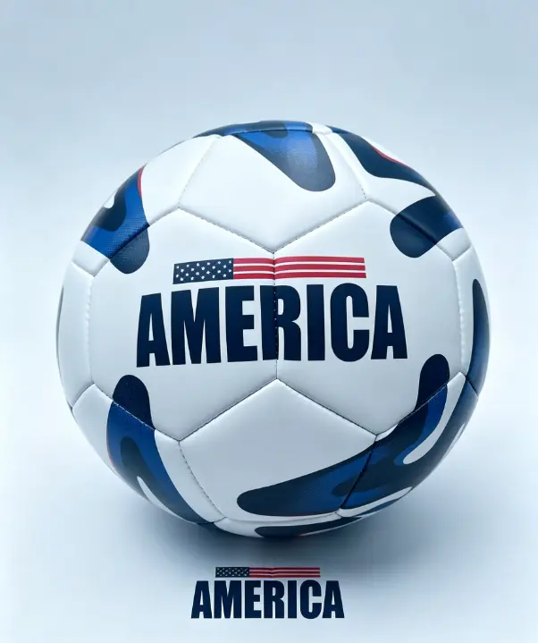 USA America Soccer Ball Size 5 Official Durable PVC Shell for Match Practice Game Day High-Performance Design Waterproof All-Weather Sports Ball for Teens & Adults