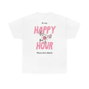 My Happy Hour Gym Edition Unisex T-Shirt,Healthy Lifestyle Regular Fit T-Shirt, Gift , Gym Outfit