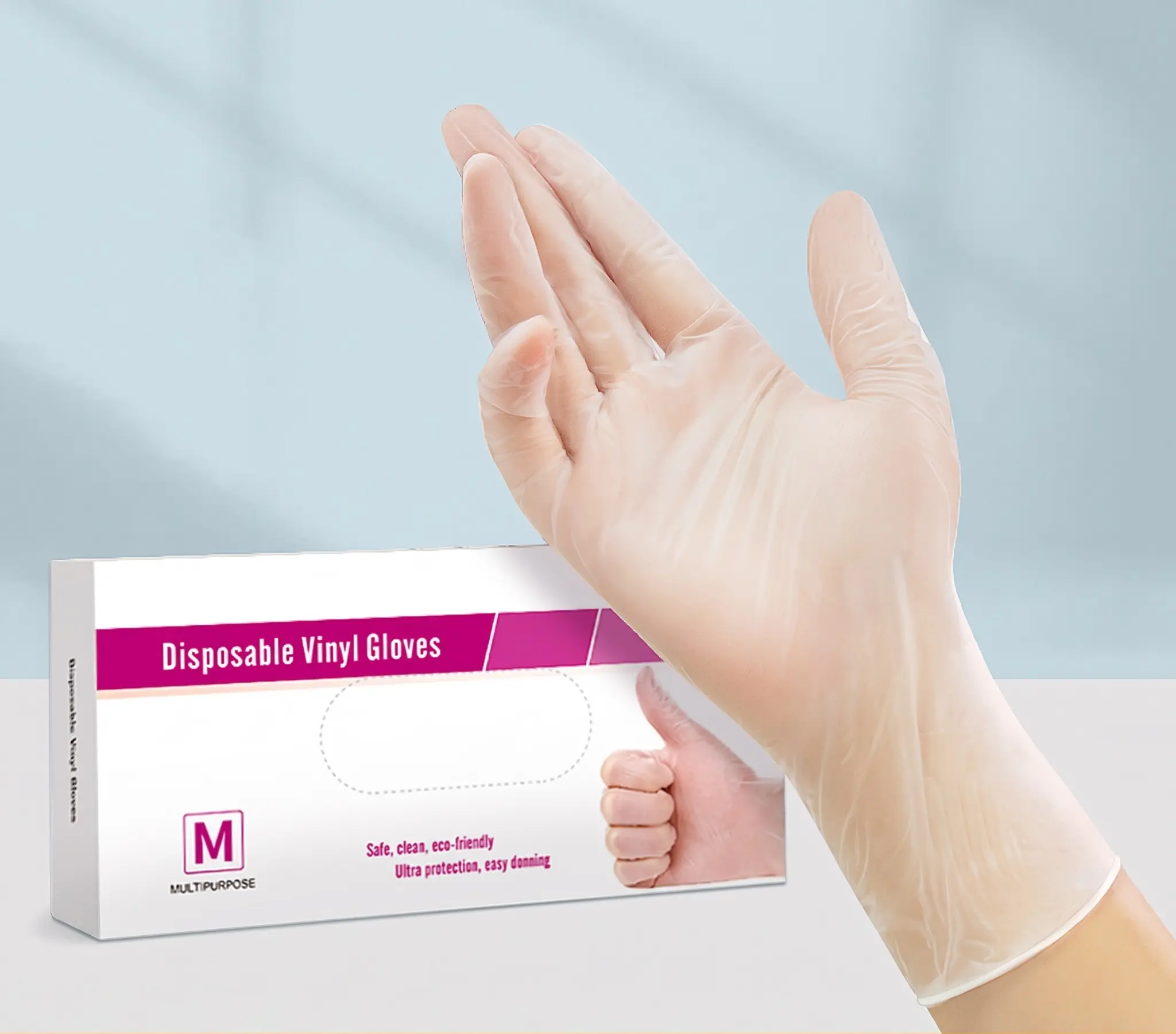 100 pieces Household Food Grade TPE Disposable Gloves - Thickened,Kitchen Daily Work, Disposable Thickened Gloves