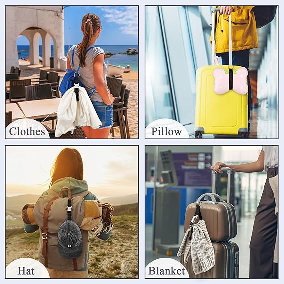 Luggage Straps for Suitcases 6 Pack, Approved Travel Essentials, Luggage Strap for Travel Suitcase & Bag Closure and for Easy Identification, Travel Accessories for Safety & Convenience (3 black + 3 pink)