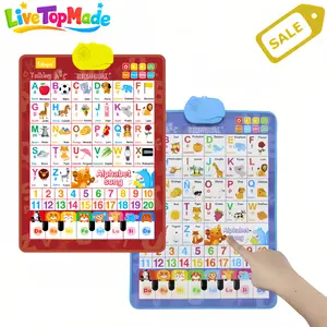 English Spanish Talking Alphabet Wall Chart for Toddlers 1–6 | Preschool Classroom Poster | ABCs Numbers Animals | Songs & Piano，Valentine Gifts for Kids