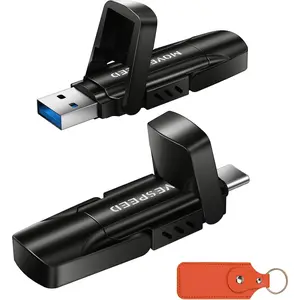 128GB USB Drive, 570MB/S Read  External SSD with Dual Port Type C + USB 3.2 Portable SSD for  17/16/15 Series, Android, , Windows