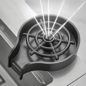 Kitchen Sink Glass Rinser, Mount Kitchen Sink, 1 Set Stainless Steel Cup Washer, Anti-rust Pressurized Glass Rinser, Kitchen Accessories, Household Kitchen Products