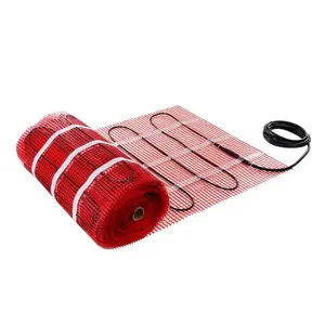 VEVOR Floor Heating Mat, 100Sq. ft. 14-113 Electric Radiant Floor Heated Warm System with Digital Floor Sensing Thermostat, 110-120V Includes Installation Monitor, Adhesive Back for Easy Installation