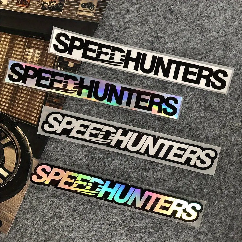1PC Speed Hunter "SPEEDHUNTERS" Logo Decor Sticker For Car Bodies, Backpacks, Daily Items Multi-Style Speed Slogan Themed Decor Fill With JDM Enthusiast Speed Cool Vibe Enhance Tuning Car Style Recognition Fit Tuning Car/Daily Scenarios