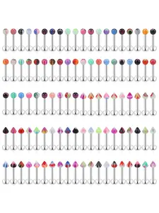10-100 Pcs 8mm of surgical-grade steel lip rings Monroe jewelry lip rings, nail cartilage earlobes spiral shape nose rings Medusa piercing women's accessories