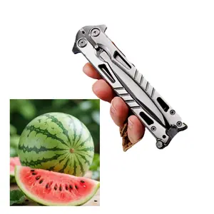 Steel EDC folding multi-purpose tool with portable clip design, suitable for outdoor use and DIY work