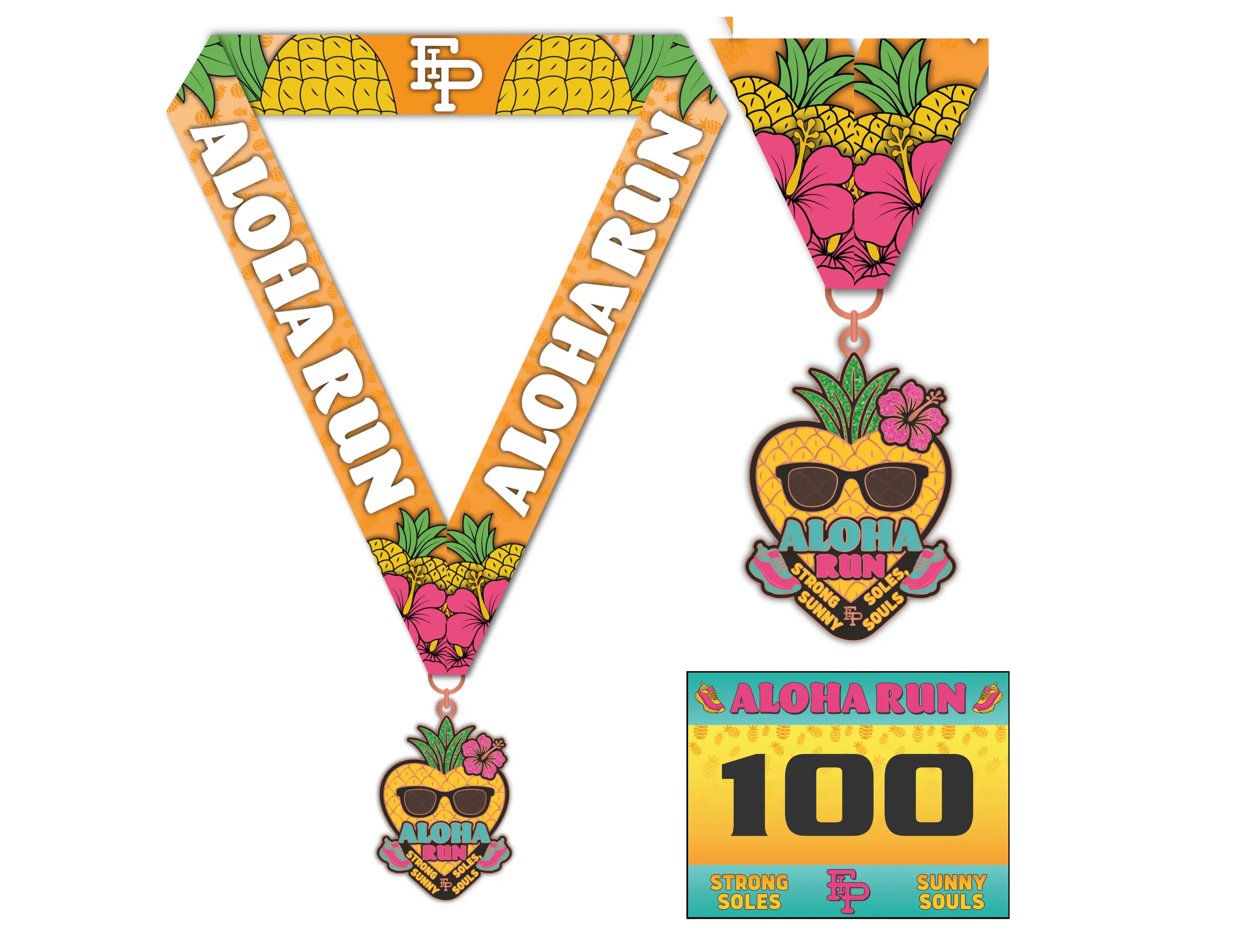Strong Soles Sunny Soles Pineapple Medal Only