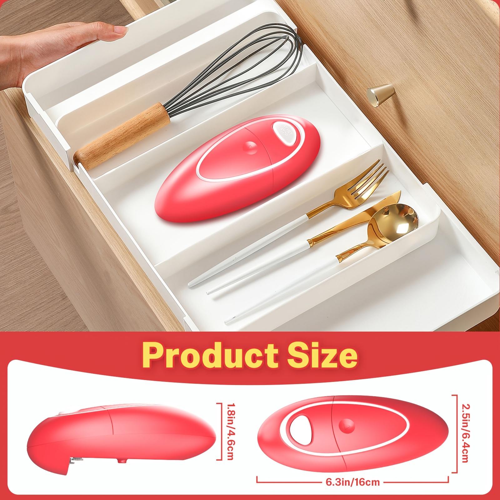 Electric Can Opener with One-Touch Function by Hattyroom – Portable Design for Kitchen and Outdoor, Smooth Edge for Safe Use, Great for Seniors and Arthritis Sufferers, Essential Senior Product for Independent Living