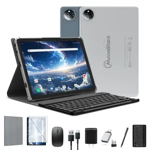 10.1 Inch Android 14 Tablet, 2024 Newest Octa-Core Tablets, 128GB ROM+14(8+6)GB RAM/512GB Expandable, Dual 4G Cellular Tablet with Keyboard, 13MP+8MP Camera, Bluetooth 5.0/5G WiFi/GPS/8000mAh Battery