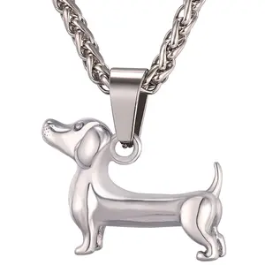 FaithHeart Lucky Animal Jewelry Dachshund Pendant Necklace