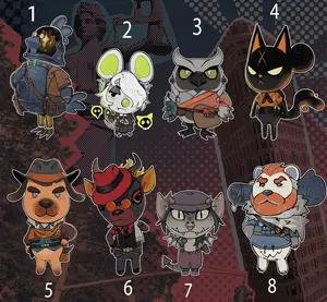 Deadlock AC Villager Keychains ( ver 1 ), Deadlock Game, Fan Art, Gift