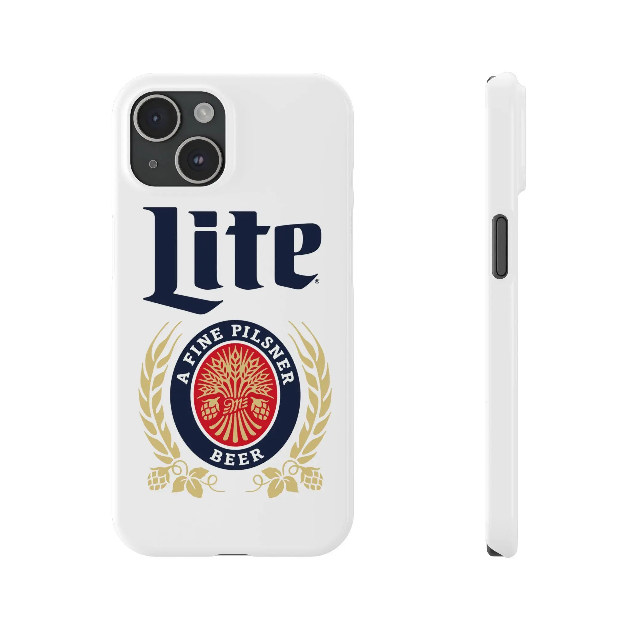 Miller Lite Beer Tough Phone Case, Vintage Beer Logo iPhone Protective Cover for iPhone 17 16 15 14 13 12 11, Gift For Beer Fans