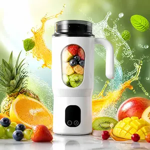 530ML Portable Blender,Mini Portable Electric USB Juicer,Small Personal Blender for Smoothies and Shakes,With Automatic Cleaning Function,Multi-Purpose and Easy To Use(white)