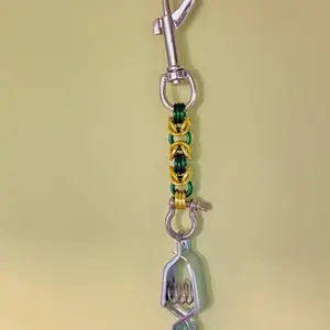 Byzantine Weave Glove Clip - Swivel Eye Bolt Snap Alligator Clip Stainless Steel