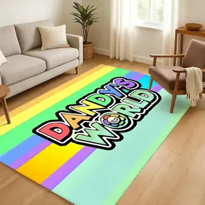 Anine Game D-dandys world Floor Mat Ultra Soft Thickened Flannel Floor Rug Non-Slip Washable Living Room Bedroom Home Decoration Mat Super Soft Rug