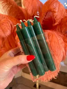 Green Taper Candles