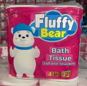 Fluffy Bear Themed Toilet Paper, Soft Absorbent Bathroom Tissue for Daily Home Use