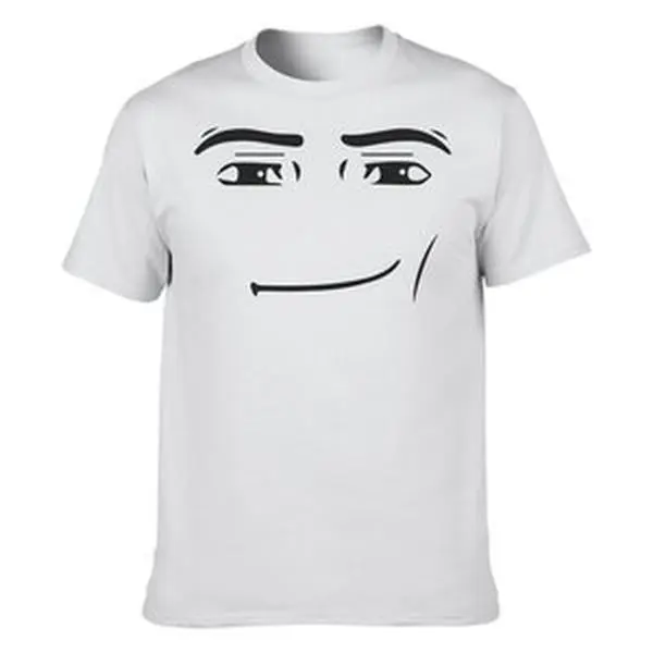 Men's White T-Shirt with Expression Graphic
