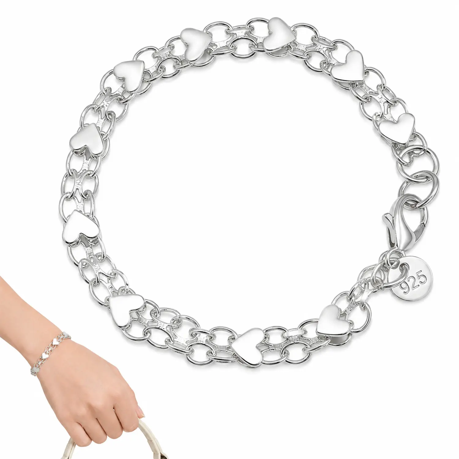 925 Sterling Silver Couple Bracelet, Hypoallergenic Boho Bangle Bracelet for Women & Men, Minimalist Everyday Jewelry, Gift for Him & Her