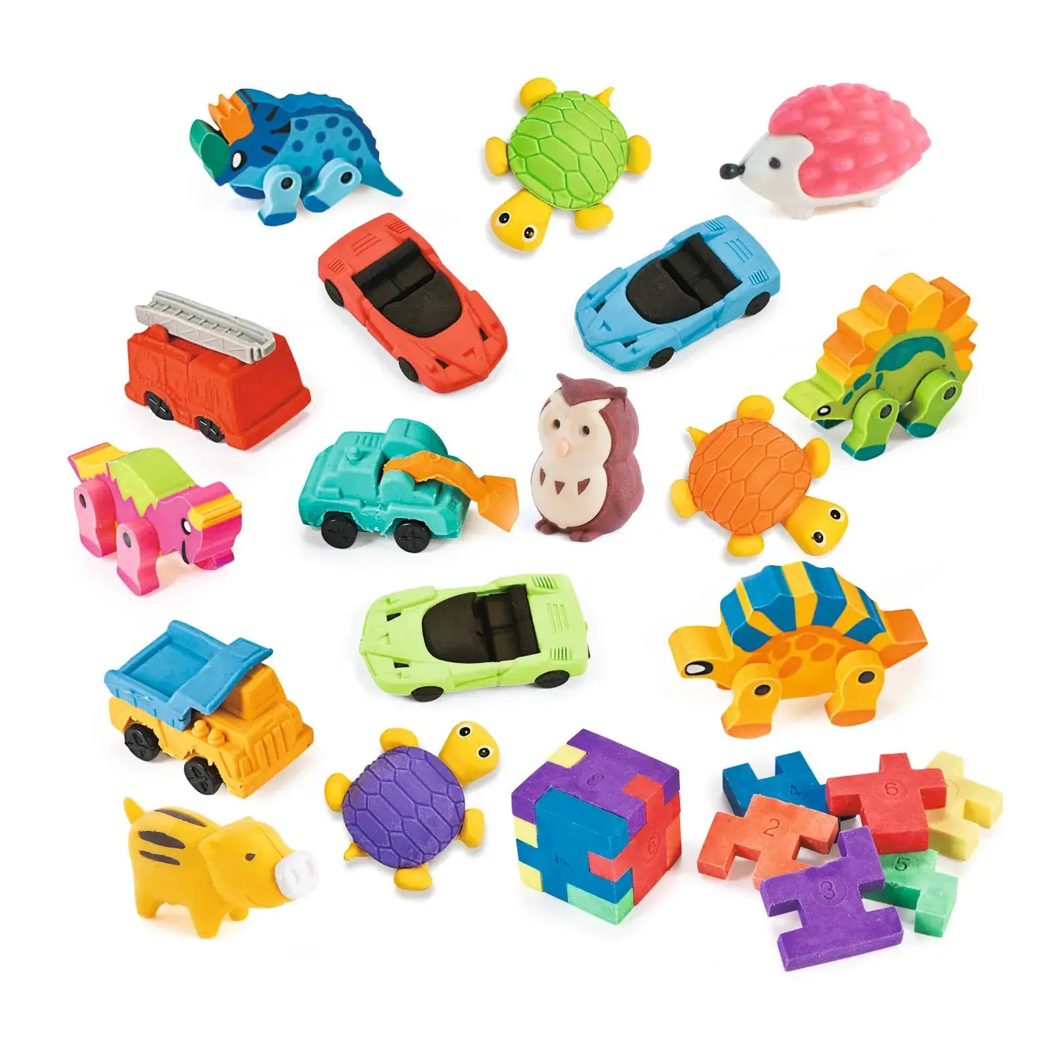 Bulk 72 Pc. Novelty Eraser Assortment