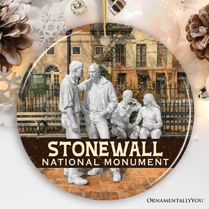 Stonewall National Monument Ornament, New York Historic Landmark Pride Tribute Christmas Keepsake and Travel Souvenir