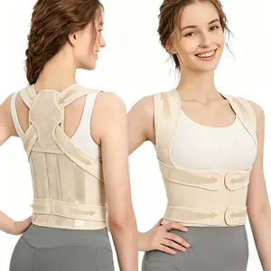 Adjustable Posture Corrector Back Brace for Men and Women - Upper & Lower Back, Full Lumbar Support, Breathable Mesh Material, Fit with Straps, Hand Wash Only