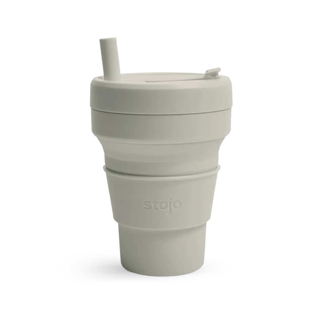 Stojo Collapsible and Portable Hydration Cup Bottle Drinkware Lid Reusable