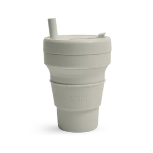 Stojo Collapsible and Portable Hydration Cup Bottle Drinkware Lid Reusable