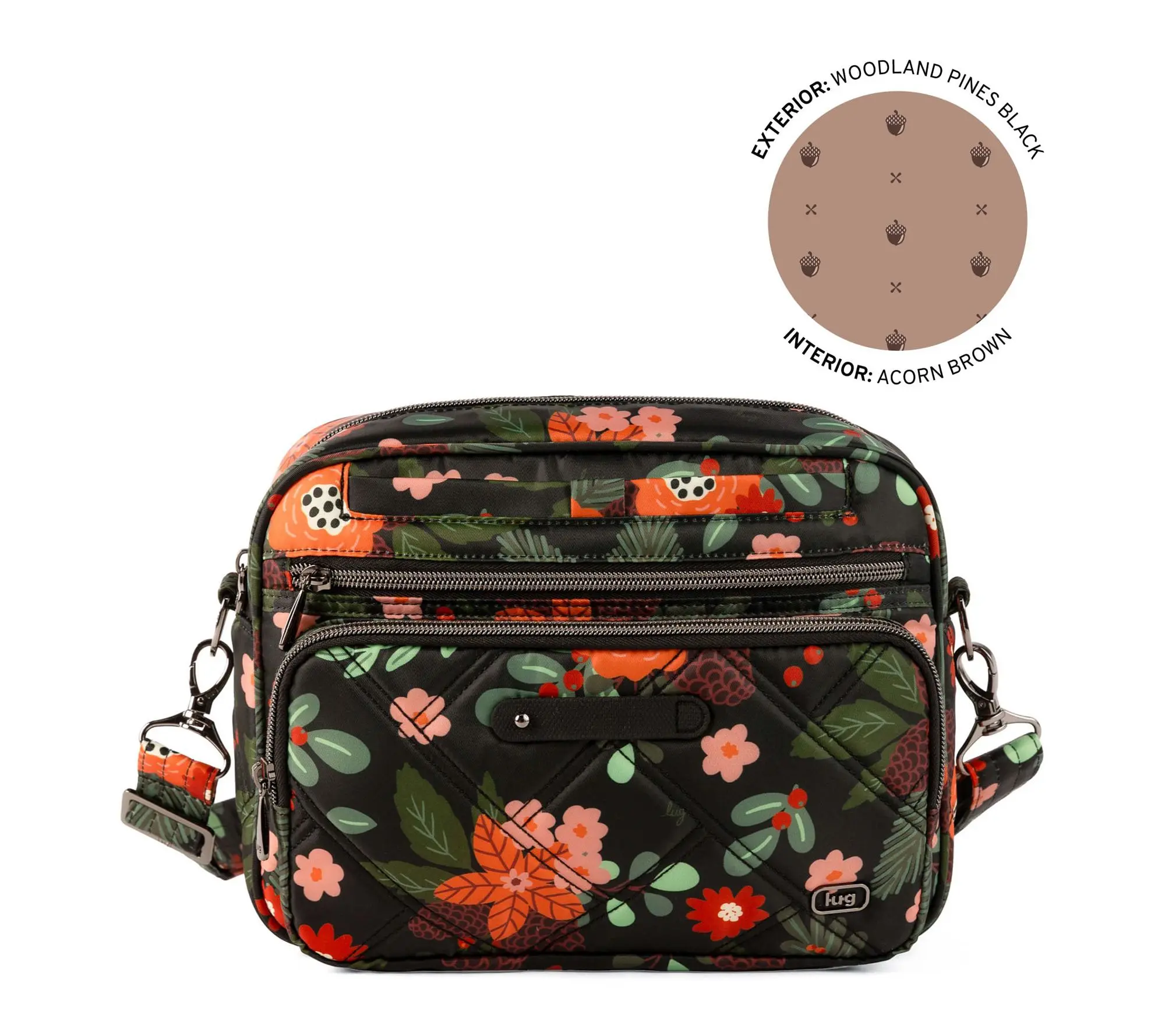 Lug Classic Zip Crossbody with Charm Bar - Carousel XL LE