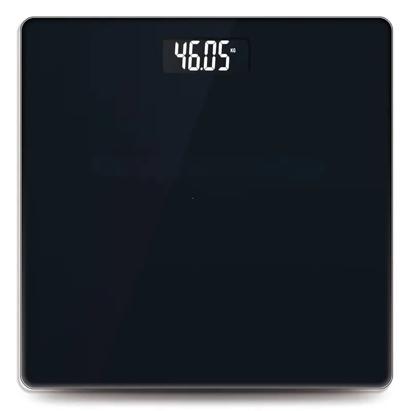 Digital Bathroom Scale for Body Weight Loss Watchers Electri Scales, 50g/0.1lb Discrepancy, 2*AAA Batteries Included, 330lb/150kg, Black Healthcare