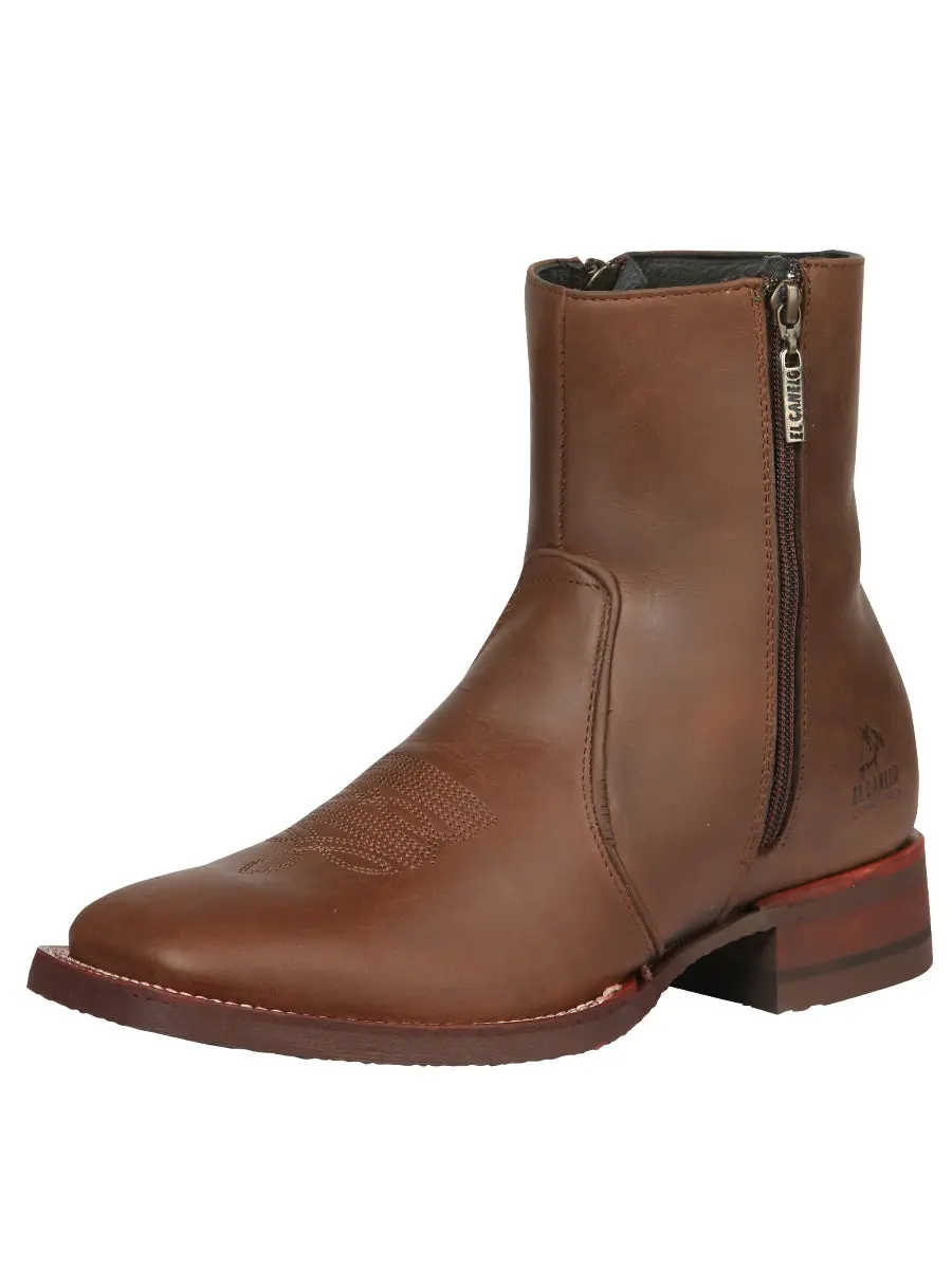 El Canelo Men’s Ankle Boots - Crazy Leather Wood   45214