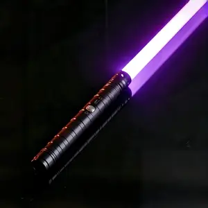 7 Color LED Light Saber Lamp, Glowing Stick with Impact Sound Effect, Rechargeable Party Prop for Role Play Stage Performance, Portable Rechargeable Lightsaber