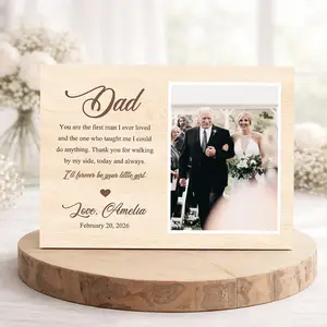 Personalized Father of The Bride Photo Frame, Custom Dad Wedding Picture Frame from Bride, Poem Gift for Dad, Dad Wedding Gift, Father's Day Gift Idea, Gift for Hiim