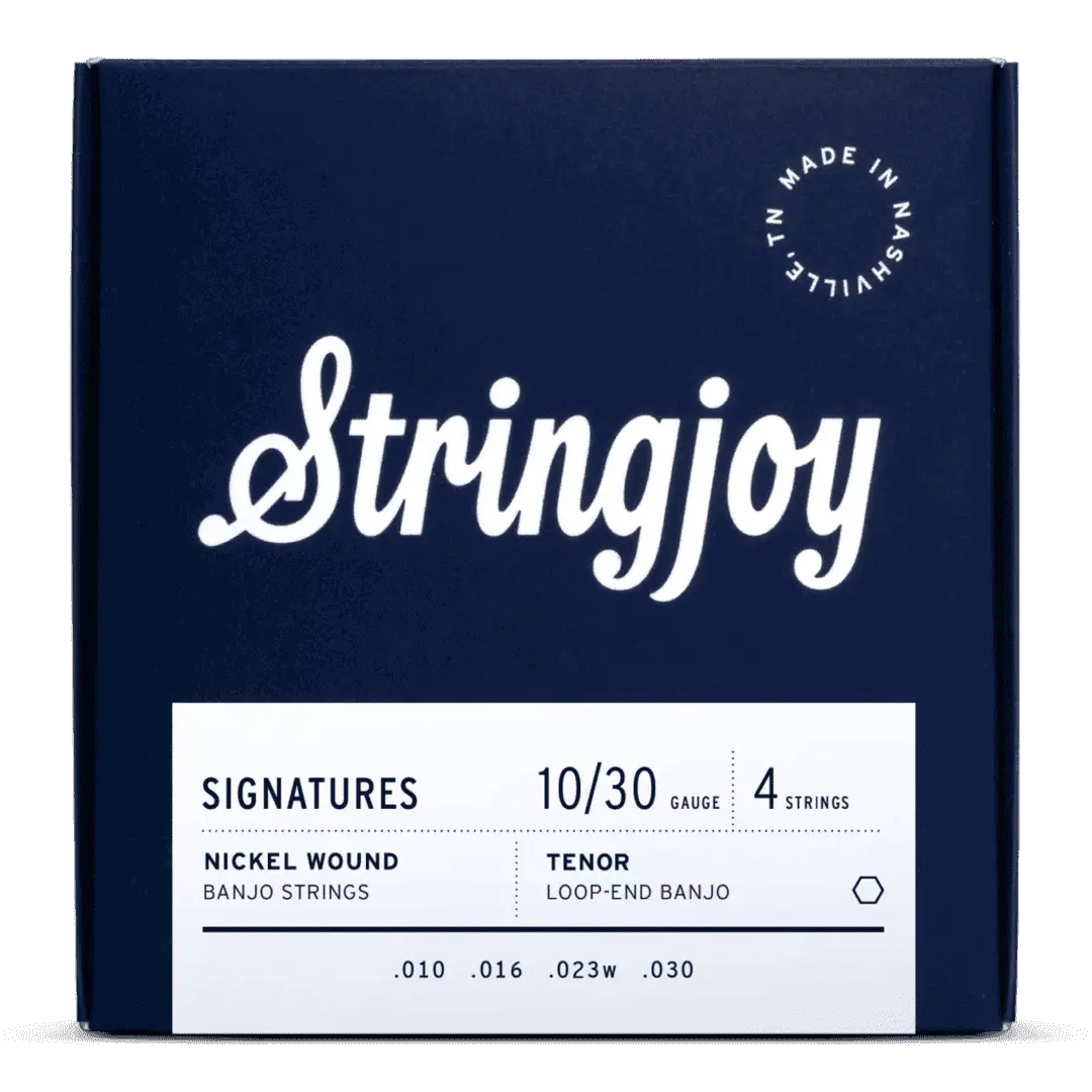Stringjoy 4-String Tenor Banjo Strings, ..010 -.016 -.023W -.030 Nickel Wound, Corrosion-Resistant, Durable, Long-Lasting Durability, Folk & World Accessories