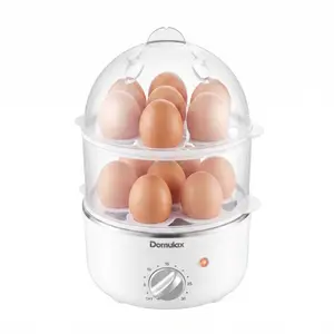 【summervibes】Rapid Egg Cooker,14 Capacity Double Layer Electric Egg Maker with Smart Timer,Hard Boiled Egg Steamer for Poached,Soft,Portable Kitchen Gadget for Home & Outdoor,BPA-Free
