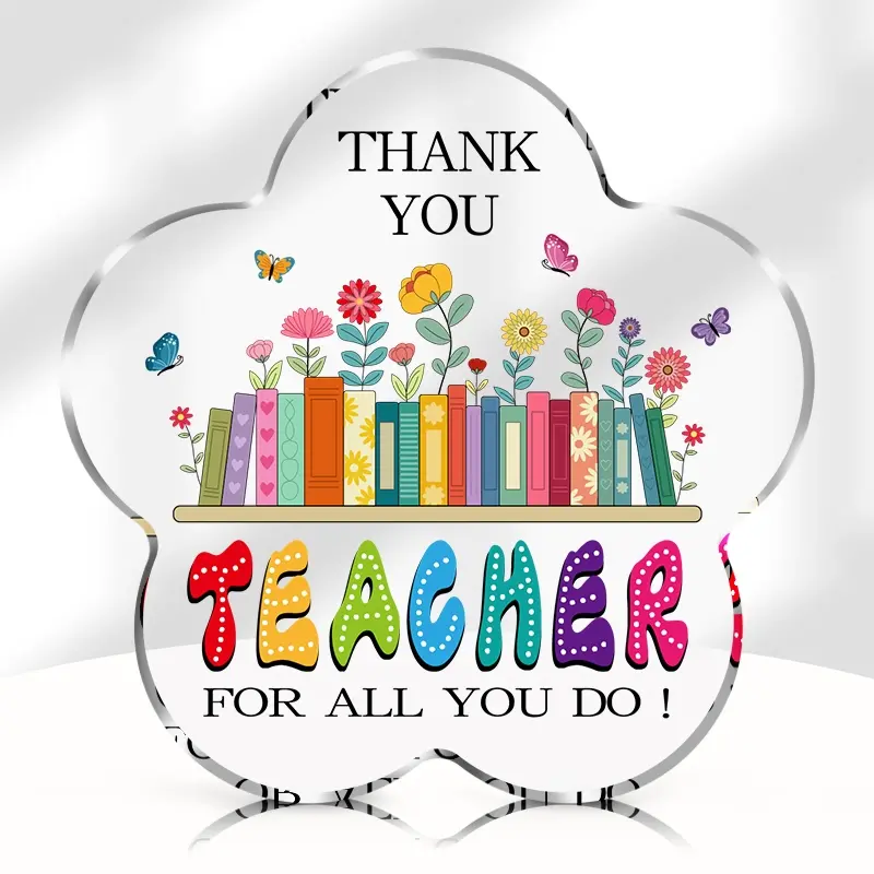 Teacher Appreciation Gifts for Women - Thank You for All You Do Teacher Paperweight Gift Presents for Teachers End of Year Gifts for Decorations, Decorative Plaque, Signs, Acrylic Plaque Decor