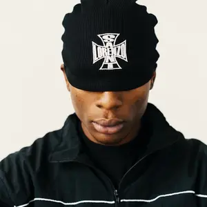 “SL Biker Beanie” Thermal knit waffle skull cap/beanie