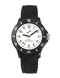 Scrub Smart Basics Nurse Watch – Easy-Read Dial, 24-Hour Quartz Movement, Water-Resistant, Medical Watch with Second Hand (Black) SW-B-100
