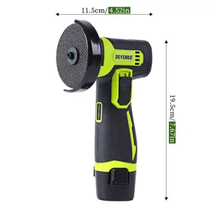 Devenbo Power Tools 12V cordless mini brushless angle grinder kit with 10 cutting blades 2 12V batteries 19500 RPM/min cutting grinding polishing electric heavy duty christmas gift Power Tools Ratchet Wrench Set Drill Hammer Impact Light and High-Power