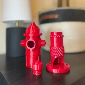Fire Hydrant Dual Compartment Hidden Storage | Birthday Hidden Cash Fun Ideas | Office Desk Decoration | Firefighter | Fidget Toy 3D Print Gift