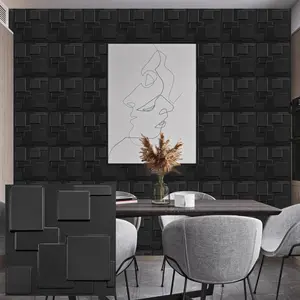 Aadesh 3D Wall Panel (Includes One Roll of Mounting Tape), Interior Wall Decor, Diagonal Diamond Diamond Textured Pattern for Living Room, Lobby, Bedroom, Hotel, Office, Game Room, TV Backsplash, 11.8 x 11.8 Inches (Approx. 30 x 30 cm)