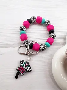 Creative Leopard Pattern Beaded Keychain, Boho Style Keychain for Women & Men for Daily Clothing Decor, Trendy All-match & Exquisite Keychain for Birthday Gift