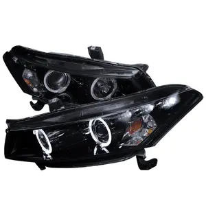 2008-2012 Accord Coupe Dual Halo Projector Headlights (Glossy Black Housing/Smoke Lens)