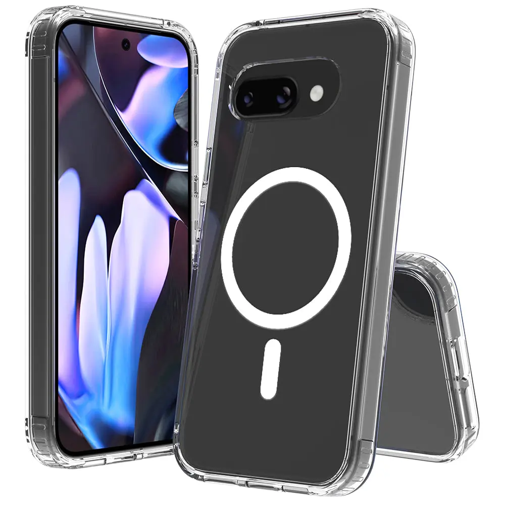 For Google Pixel 9a (2025) Hybrid Shockproof Clear Slim Acrylic Case with MagSafe