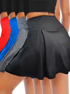 4-piece women tennis skirt set - black-grey-blue and red-women set Golf Attire Athletic Skort 4-piece women tennis skirt set - black-grey-blue and red-women set Golf Attire Athletic Skort