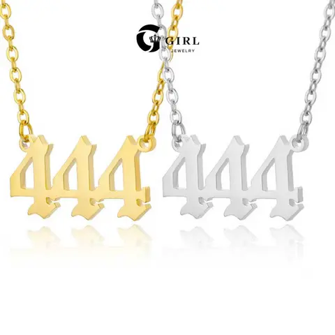 GGlRL 18K Gold Plated Stainless Steel Number Necklace for Men Women 000 111 222 333 444 555 666 777 888 999 Necklace Numerology,Fashion All-Match Jewelry Gifts for Daily Summer Beach Parties Holiday Birthdays Anniversaries Back to School Various Occasions