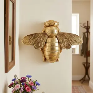 European Style Bee Decorative Hanging Ornament, Resin Hand-Painted Indoor Home Decoration, DIY Insect Frame Accessory
