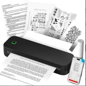Portable, Inkless Tattoo Paper Printing, Ideal for Office Files, School, Travel, Business Use, Wireless Connection, Portable Handheld Printer, Thermal Label Maker