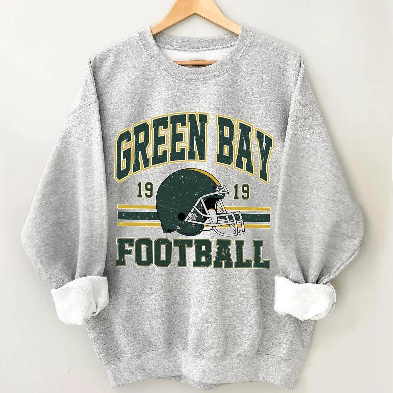 Vintage Green Bay Football Sweatshirt, Retro Style 90s Unisex Crewneck Sweatshirt, Unisex Gifts For Football Fan